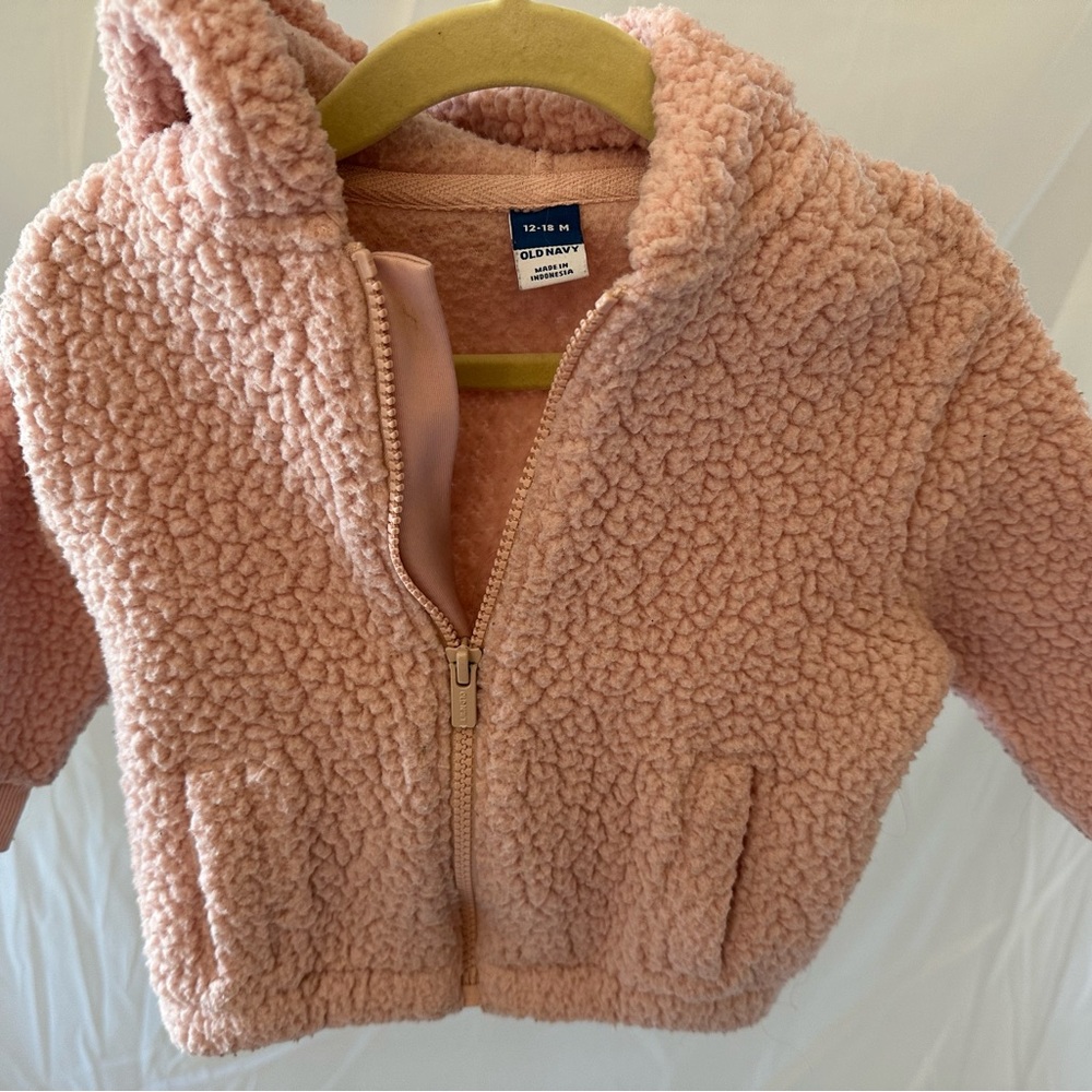 Old Navy Peach Sherpa Baby Hoodie